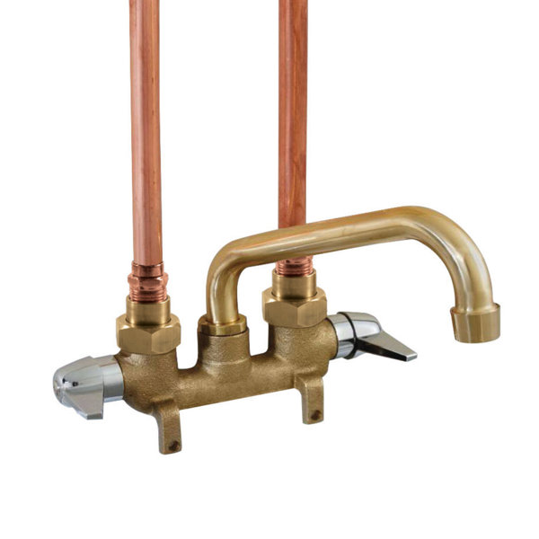 Aqua Plumb Double Handle Wall Mount Laundry Faucet with Adapter Wayfair